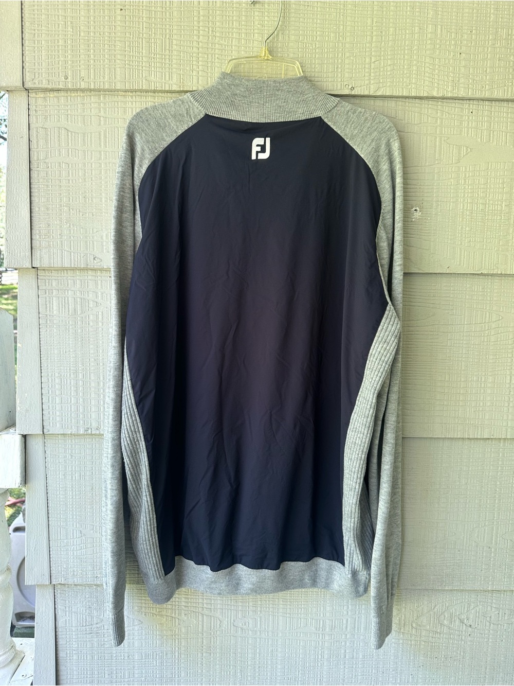FOOTJOY Tech Wool Blend  Sweater w/Windproof Nylon Chest Panel Quarter-Zip ~2XL - Picture 3 of 5